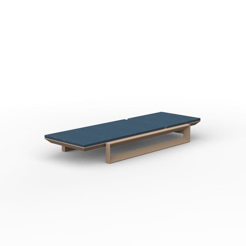 Chaise longue design FRAME - camel