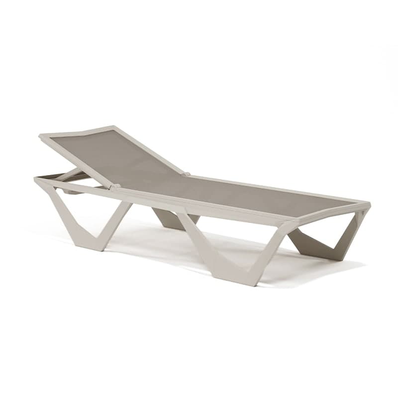 Chaise longue Design VOXEL - écru