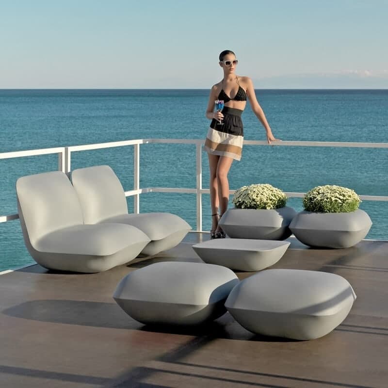 Pouf design in & out PILLOW - grenat